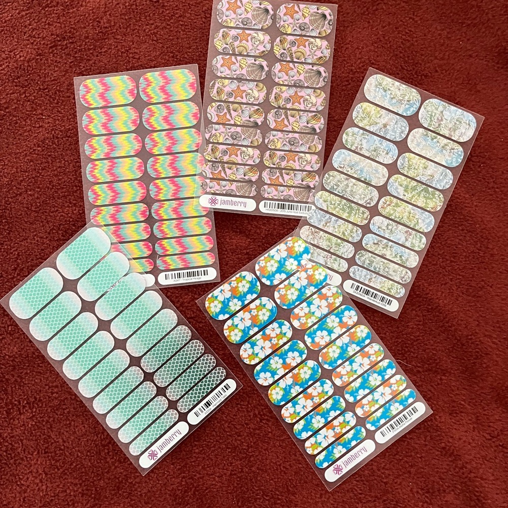Beach Themed Jamberry Nail Wraps Set